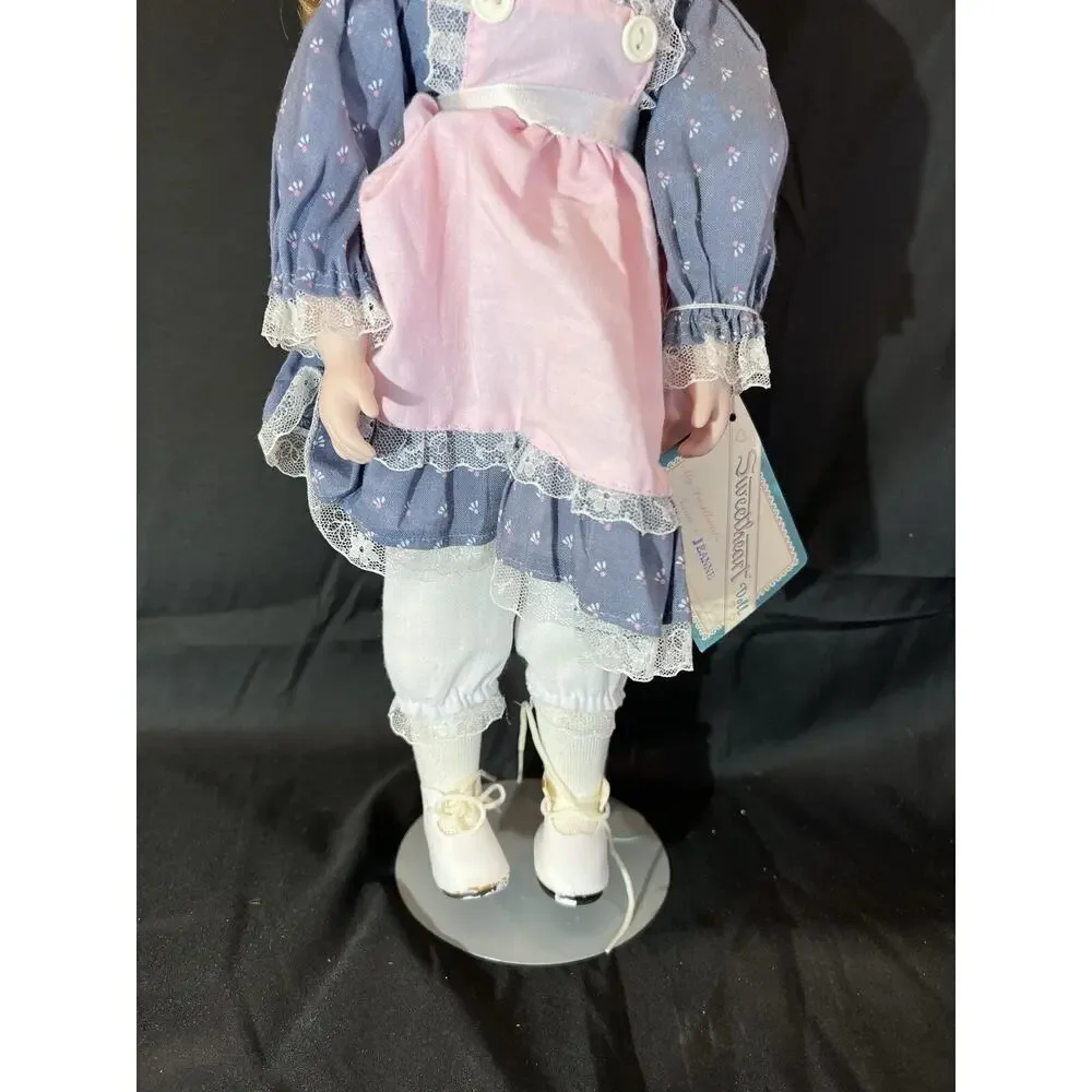 15.5” Bradley Dolls Porcelain Sweatheart Jeanne Vintage Rare W Original Box New